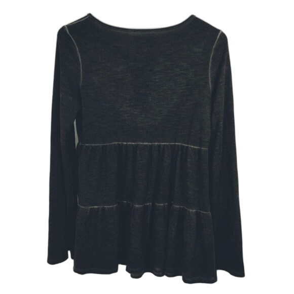 Knox Rose Top Women's XS Long Sleeve Tiered Baby Doll Distressed Boho Hippie - Picture 5 of 11
